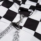 Gothic Plaid Casual Streetwear Hoodie Crop Top
