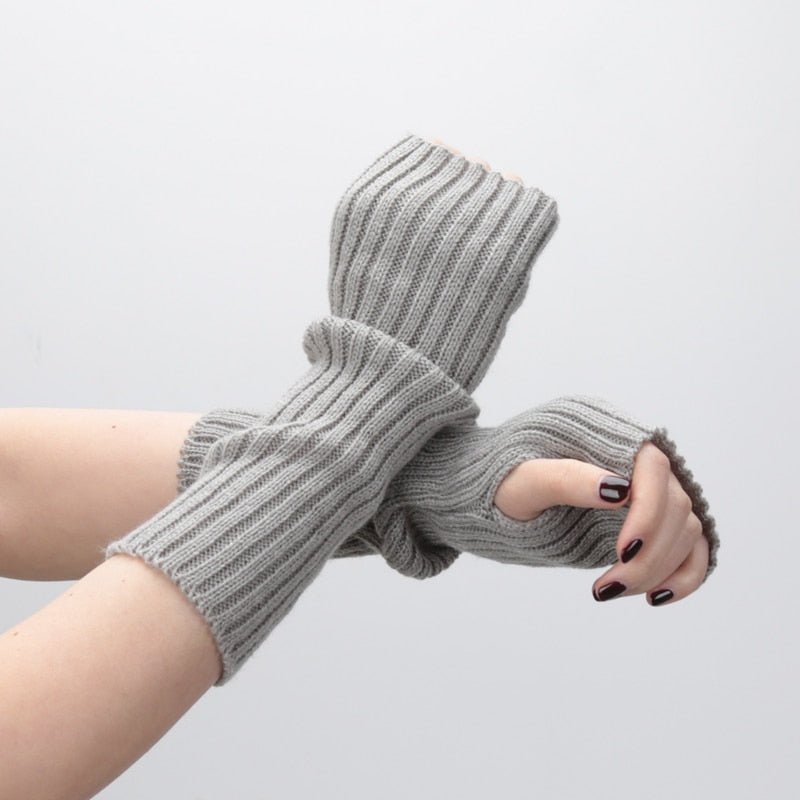 Long Fingerless Gloves