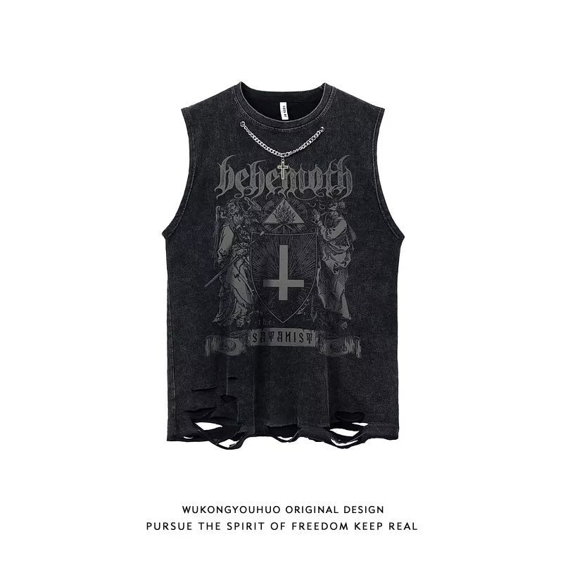 Gothic Crop Top Vest with 5 Designs