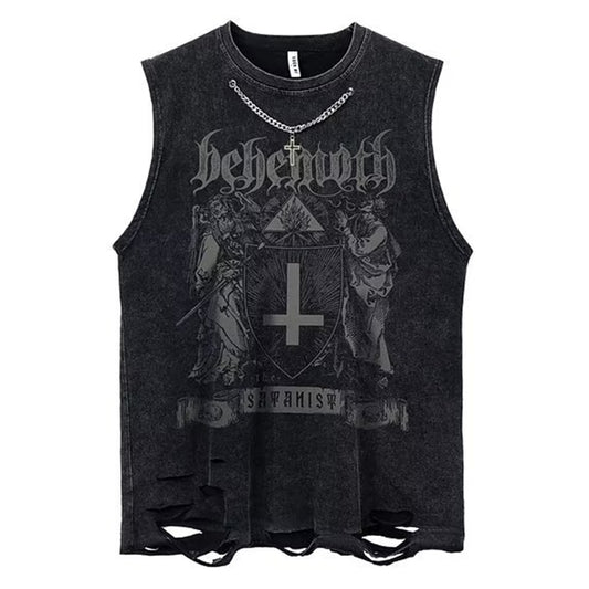 Gothic Crop Top Vest with 5 Designs