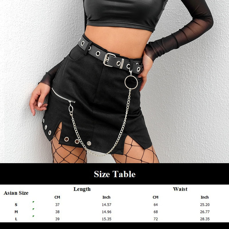 Gothic Korean  Loose BF Shirt and Skirt Set