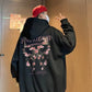 "Gothic Rose Graphic Hoodie with a mix of elegance and dark vibes"