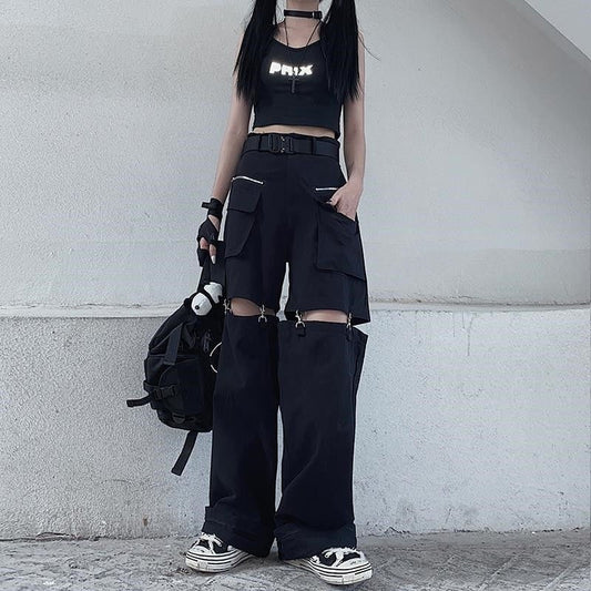 Gothic Techwear Emo Cargo Pants