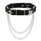 Gothic Choker Necklace with Spikes, Chains and Pendants