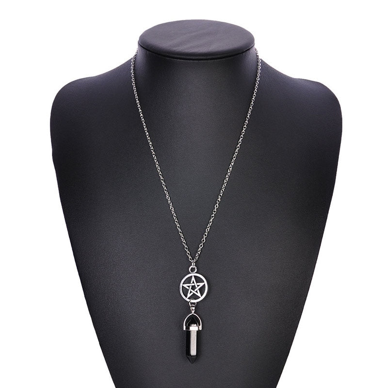 Gothic Chain Necklace with Sharp Pendant Designs