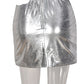 Gothic Silver Stretch Skirt