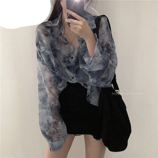 Harajuku Gothic Top with Embroidery