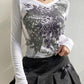 Gothic Printed Crop Top T-Shirts