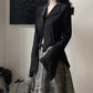Gothic Black Shirt Aesthetic Blouse