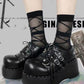 Gothic Platform Shoes with Metal Decoration