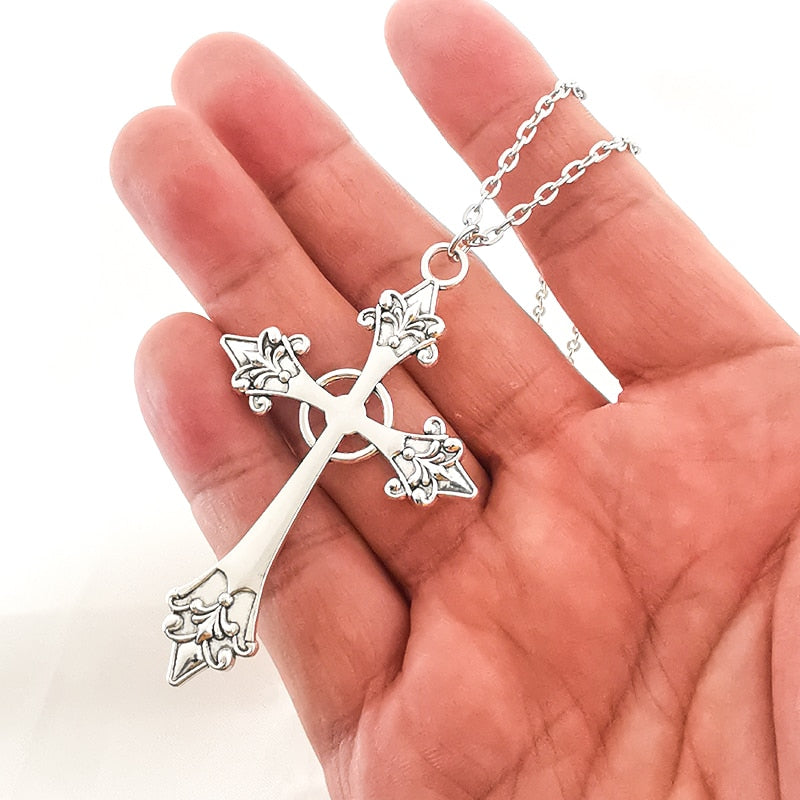 Gothic Chain Necklace with Sharp Pendant Designs