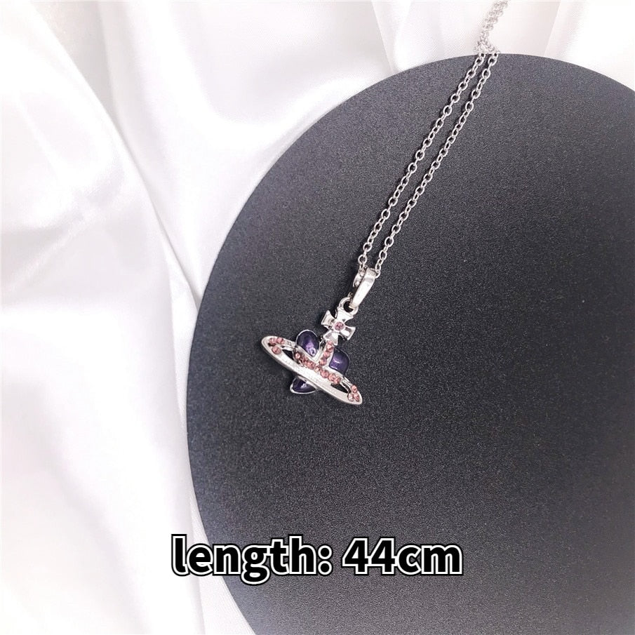 Gothic Chain and Pearl Choker Necklace with Zircon Stone