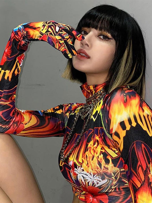 Gothic Harajuku Crop Tops