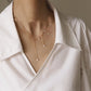 Starlight Tassel Zircon Necklace Clavicle Chain Stainless Steel Plated Gold