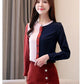 Korean chiffon blouse ladies tops