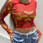 Grunge Printed Crop Top