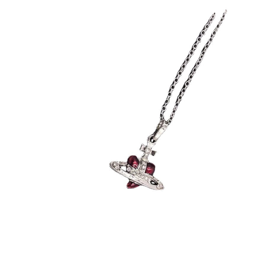 Gothic Chain and Pearl Choker Necklace with Zircon Stone