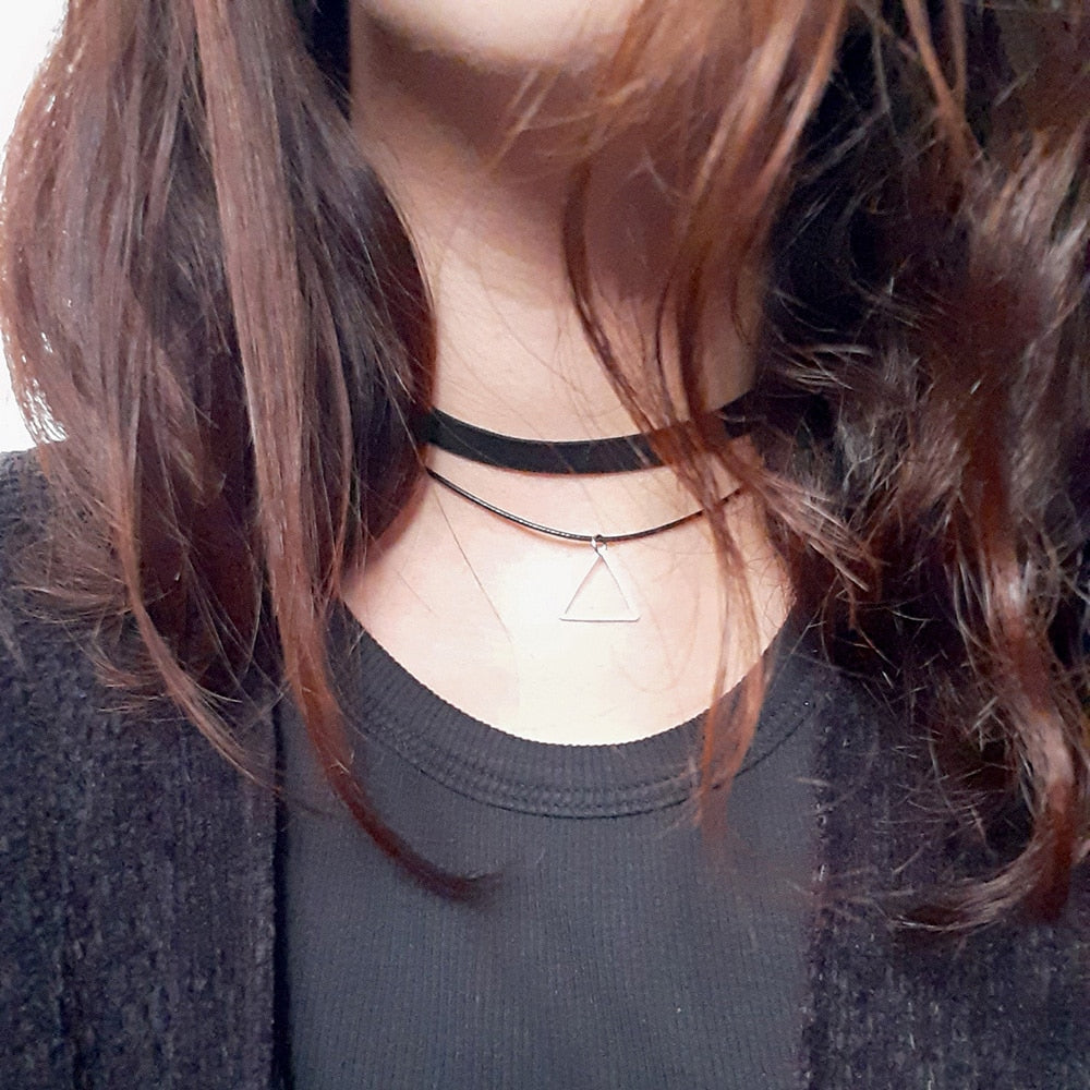 Gothic Leather Velvet Choker Necklaces