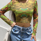Grunge Printed Crop Top
