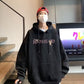 Bold and eye-catching Rose Print Hoodie for those who embrace Gothic fashion"