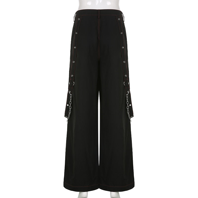 Gothic E-girl Harajuku  Grunge Cargo Pants