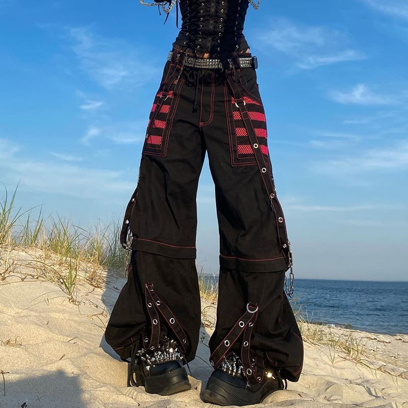 Gothic E-girl Harajuku  Grunge Cargo Pants