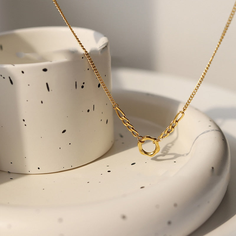 Simple OL Style Collarbone Chain Necklace for Women