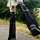 Gothic Eyelet Strap Trouser