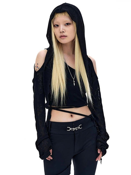 A Gothic Cut Out Crop Top featuring unique design and edgy details.