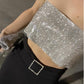 Gothic Backless Bling Tank Top