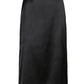 Gorgeous High Waist Satin Skirt in Emerald Green with Side Slit Detail"