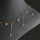 Starlight Tassel Zircon Necklace Clavicle Chain Stainless Steel Plated Gold