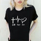 Faith Hope Love Print Summer t-shirt