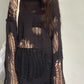 Black Gothic Sweater with cut-out design and oversized fit