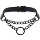 Gothic Choker Necklace with Spikes, Chains and Pendants