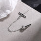 Gothic Cross Tassel Drop Earrings