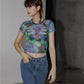 Edgy and stylish Gothic Dragonfly Crop Top for a unique fashion statement."
