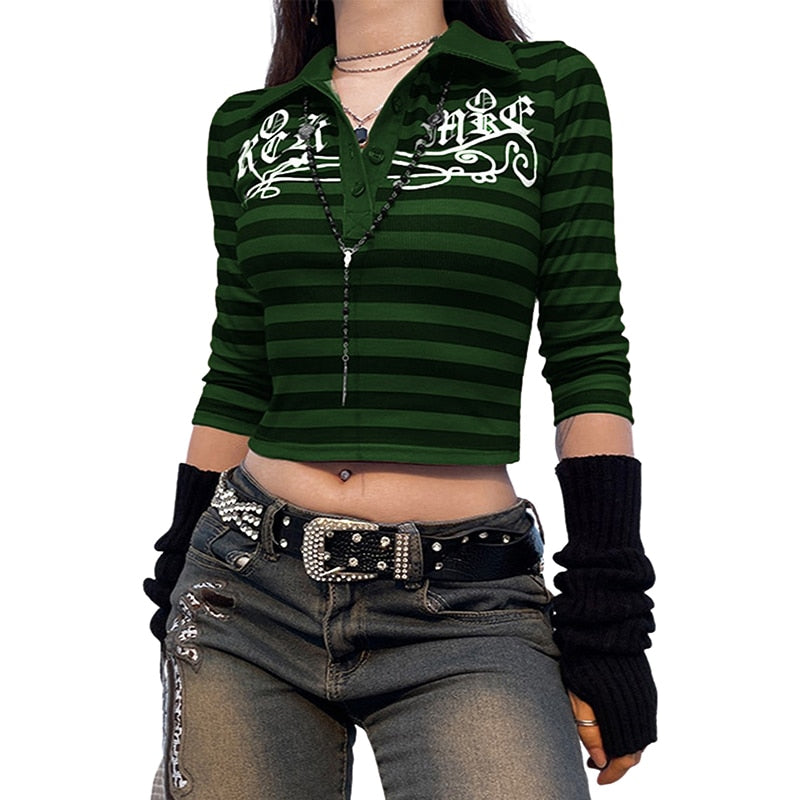 Stylish Vintage-inspired Graphic Print Skinny Pullovers Tee