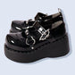 Gothic Platform Shoes with Metal Decoration