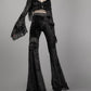 Gothic High Waist Flared Pants