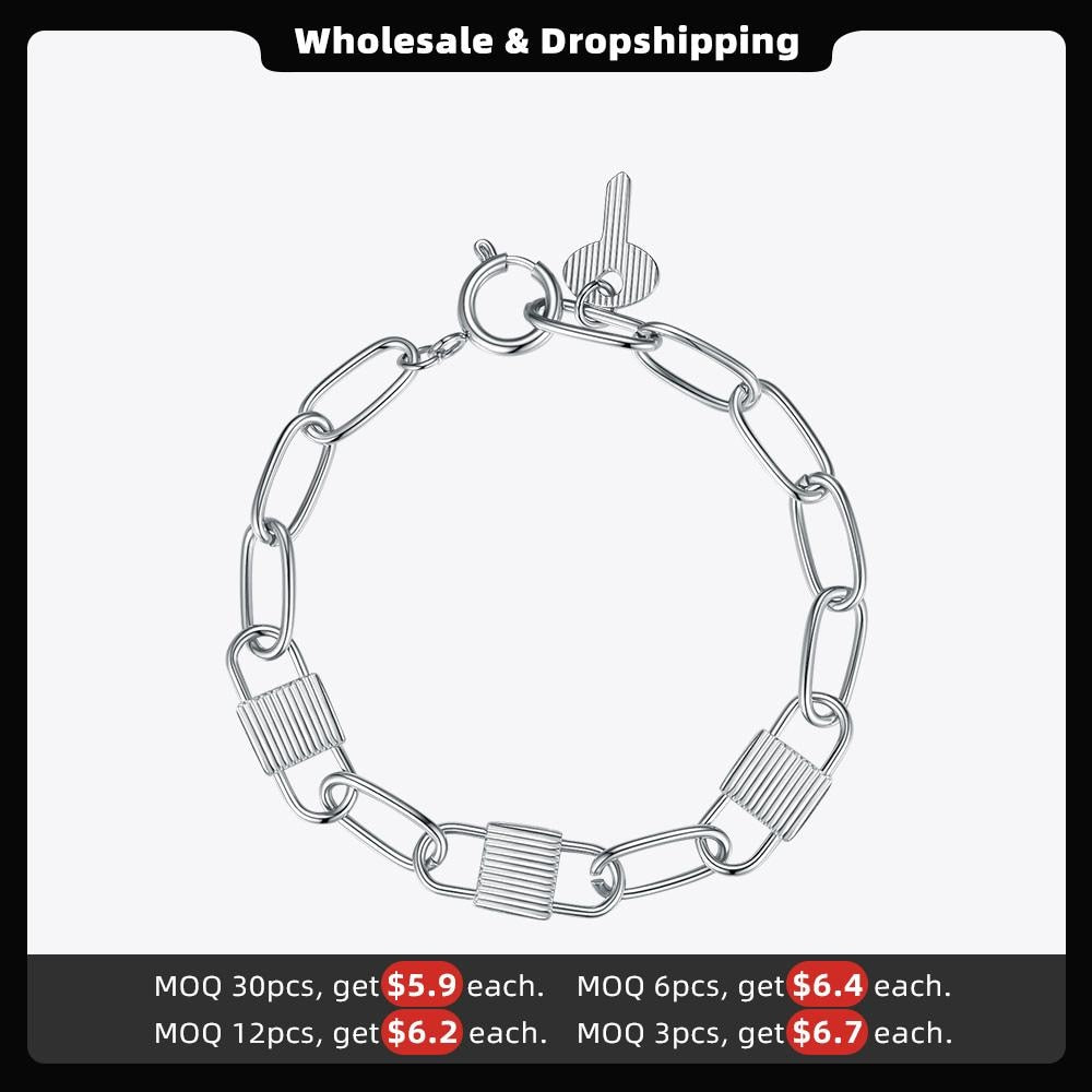 Gothic Lock Key Bracelet for Women