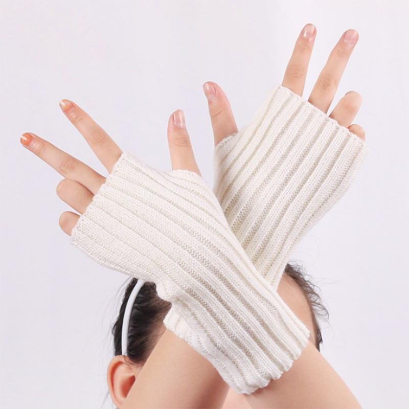 Soft Long Fingerless Gloves
