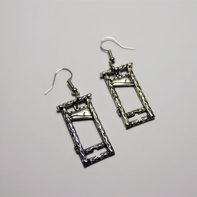 Gothic Guillotine Drop Dangle Earrings