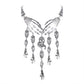 Gothic Thin Chain Necklace with Multiple Skull and Skeleton Pendant Designs