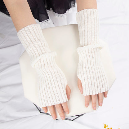 Gothic Women Fingerless Anime Gloves Arm Warmers