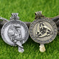 Gothic Thin Chain Necklace with Odin Raven Talisman Pendant