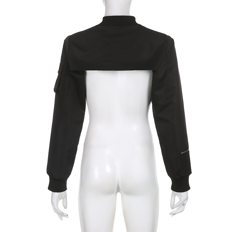 Chic and edgy Gothic jacket featuring a fitted silhouette and unique detailing