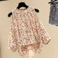Cat Print Chiffon Top