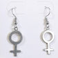 Gothic Silver Metal Earnings for Women - Female Gender Symbol