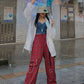 Gothic Punk Cargo Plaid Pants